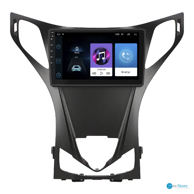 Штатная магнитола Lesko для Hyundai Azera II 2011-2014 экран 9" 1/16Gb Wi-Fi GPS Base