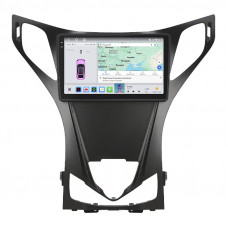 Штатная магнитола Lesko для Hyundai Azera II 2011-2014 экран 9" 4/64 QLED CarPlay 4G Wi-Fi GPS 360 Prime