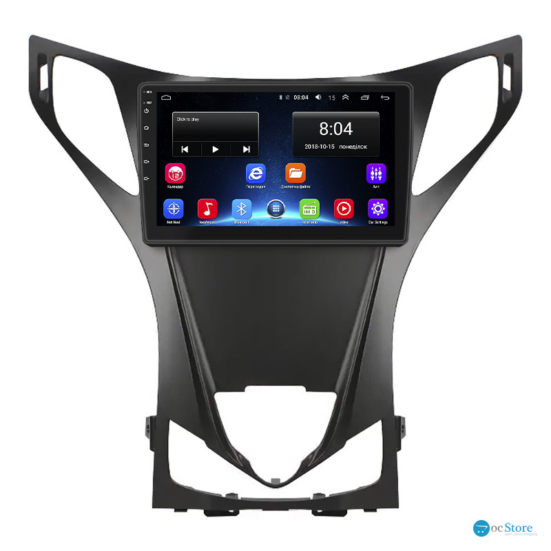 Штатная магнитола Lesko для Hyundai Grandeur V 2011-2014 экран 9" 2/32Gb Wi-Fi GPS Base