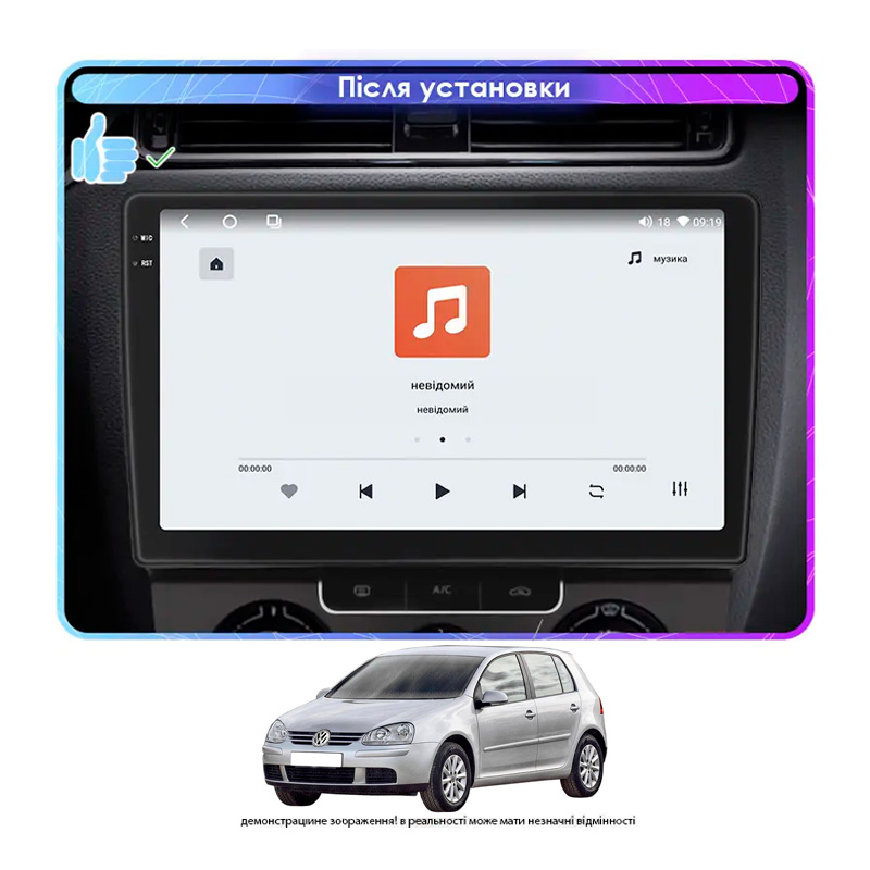 Штатная магнитола Lesko для Volkswagen Golf V Manual AC 2003-2008 экран 10" 4/64 QLED CarPlay 4G Wi-Fi GPS 360 Prime