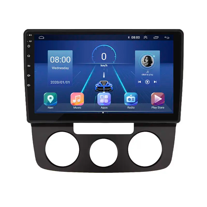 Штатная магнитола Lesko для Volkswagen Golf V Manual AC 2003-2008 экран 10" 2/32Gb 4G Wi-Fi GPS Top