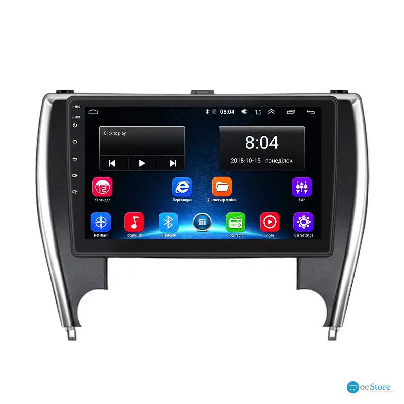 Штатная магнитола Lesko для Toyota Camry (USA) VII (XV50) Рестайлинг 2015-2017 экран 10" 2/32Gb Wi-Fi GPS Base