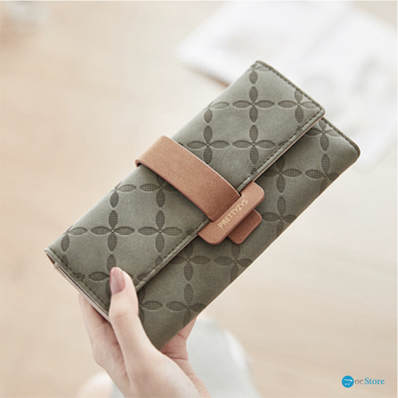 Женский кошелек Prettyzys PT18-989 клатч с пряжкой повседневный Green