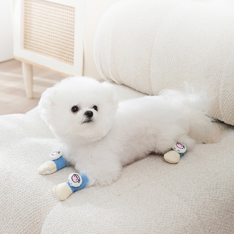 Носки для собак 2305CGSL1479 с нескользящими накладками согревающие Овечка M