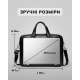 Шкіряна чоловіча сумка для документів та ноутбука 40x30x8, портфель для офіса SL-21511, чорний
