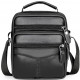 Чоловіча сумка барсетка 17x21x9, шкіряна сумочка планшет Tiding Bag 75003 чорна