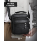 Чоловіча сумка барсетка 17x21x9, шкіряна сумочка планшет Tiding Bag 75003 чорна