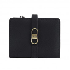 Женский кошелек Prettyzys PT23-2087 клатч с пряжкой повседневный складной  Black