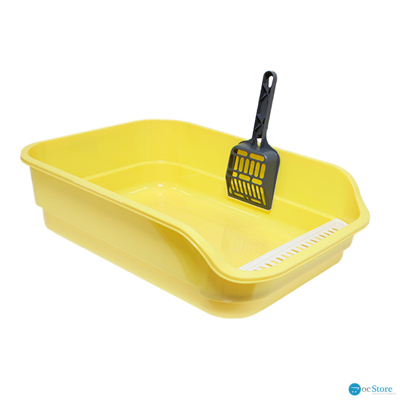 Туалет для кошек с лопаткой Taotaopets 222223 Yellow