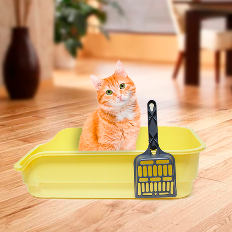 Туалет для кошек с лопаткой Taotaopets 222223 Yellow