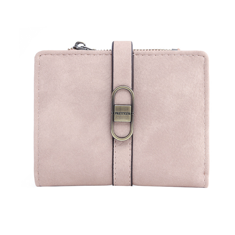 Женский кошелек Prettyzys PT23-2087 клатч с пряжкой повседневный складной  Pink
