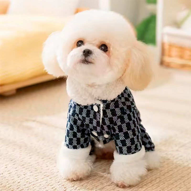 Комбинезон с капюшоном для собак Moo 2410SXMJ0172 тедди с петлей для поводка Dark Blue S