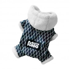 Комбинезон с капюшоном для собак Moo 2410SXMJ0172 тедди с петлей для поводка Dark Blue XS