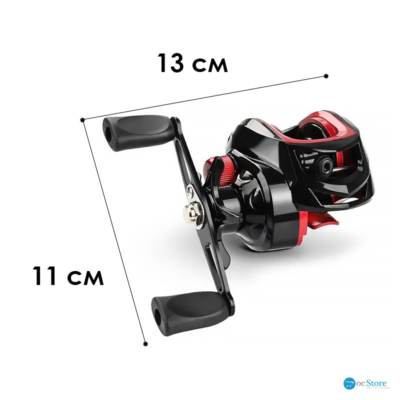 Катушка мультипликаторная Yumoshi AK 200 Black-Red Right