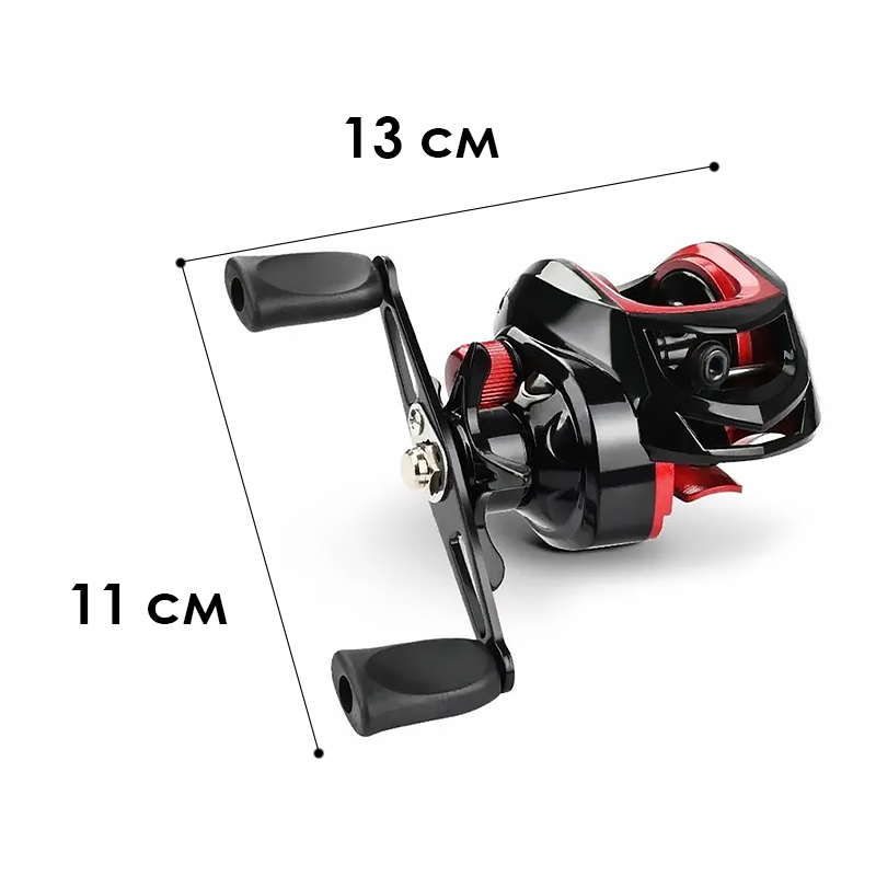 Катушка мультипликаторная Yumoshi AK 200 Black-Red Right