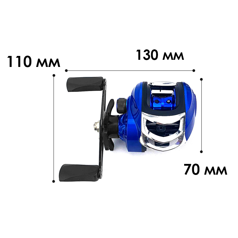 Катушка мультипликаторная Yumoshi AM 200 Blue-Black Right