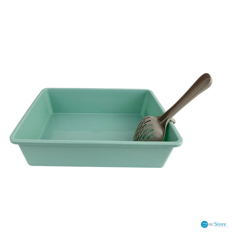 Туалет для кошек с лопаткой Taotaopets 263303-2 кошачий лоток Mint Green