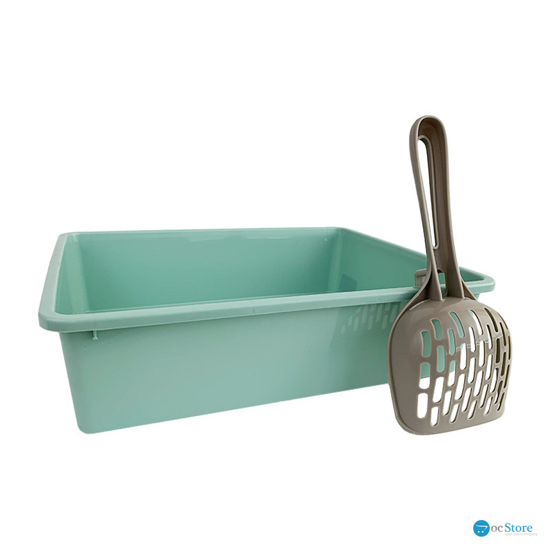 Туалет для кошек с лопаткой Taotaopets 263303-2 кошачий лоток Mint Green