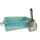Туалет для кошек с лопаткой Taotaopets 263303-2 кошачий лоток Mint Green