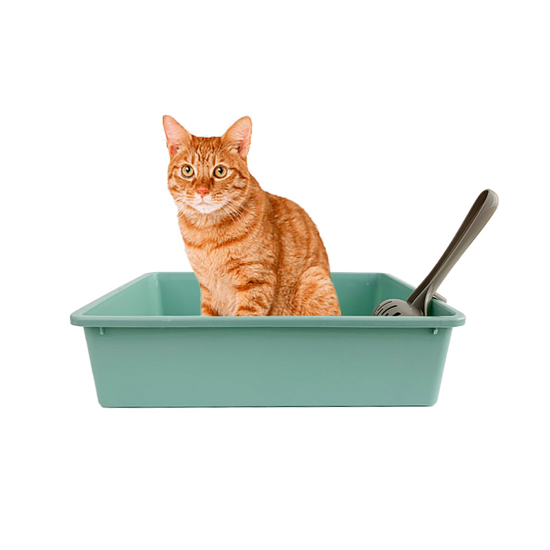 Туалет для кошек с лопаткой Taotaopets 263303-2 кошачий лоток Mint Green