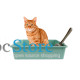 Туалет для кошек с лопаткой Taotaopets 263303-2 кошачий лоток Mint Green