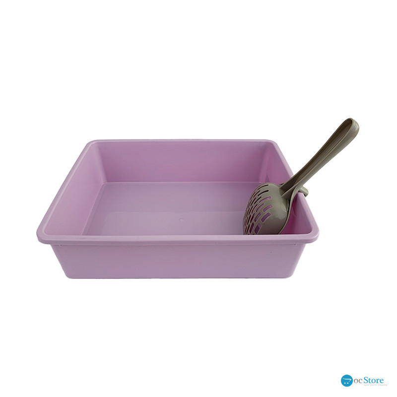 Туалет для кошек с лопаткой Taotaopets 263303-2 кошачий лоток Purple