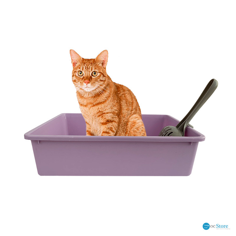 Туалет для кошек с лопаткой Taotaopets 263303-2 кошачий лоток Purple