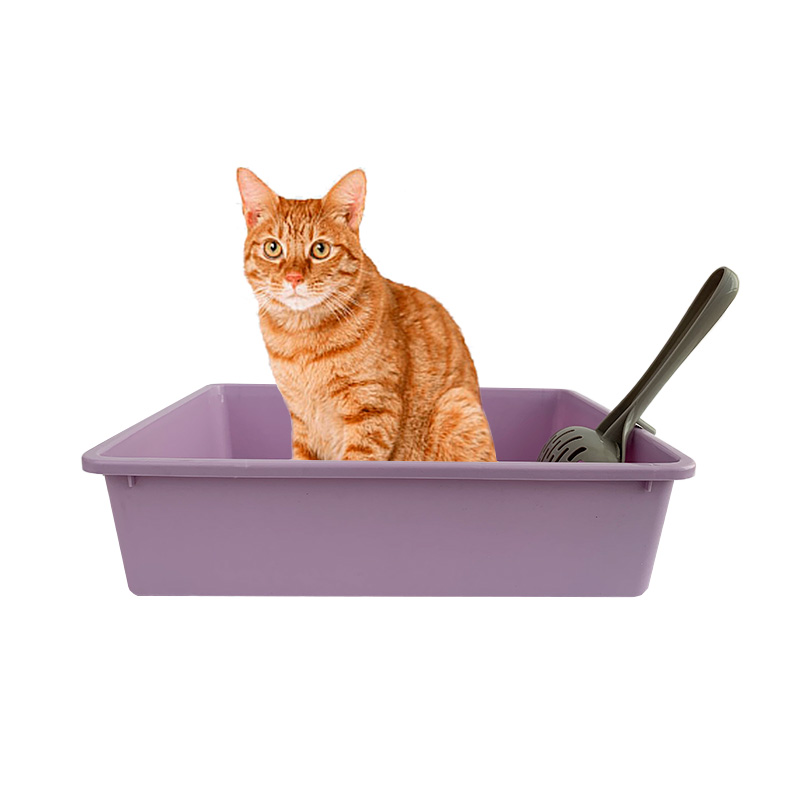 Туалет для кошек с лопаткой Taotaopets 263303-2 кошачий лоток Purple