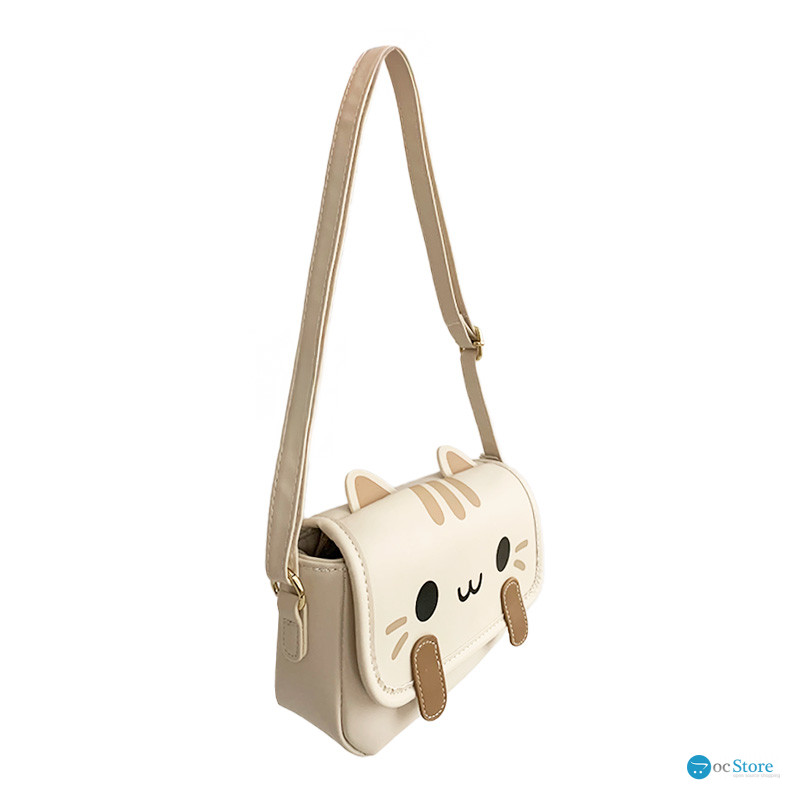 Детская сумка через плечо CY20017 сумочка с котом Beige
