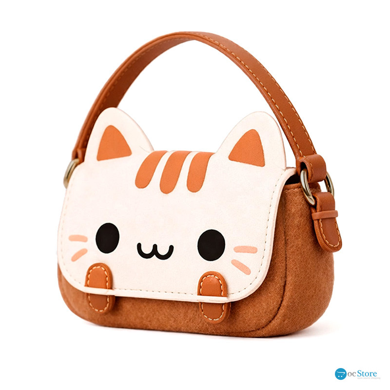 Детская сумка через плечо CY20017 сумочка с котом Brown