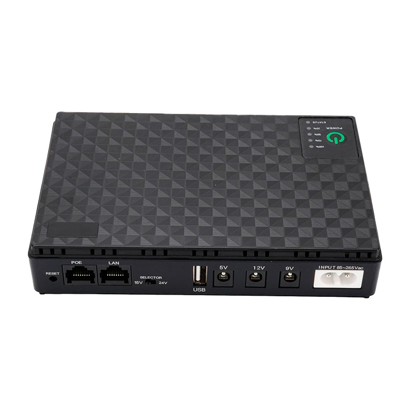 ИБП Andes DC10 для WI-Fi роутера 5V 9V 12V 10400mAh с защитой от короткого замыкания Black