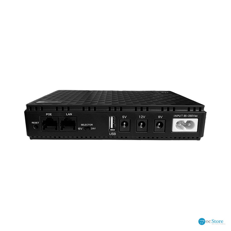 ИБП Andes DC10 для WI-Fi роутера 5V 9V 12V 10400mAh с защитой от короткого замыкания Black
