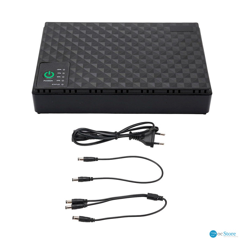 ИБП Andes DC10 для WI-Fi роутера 5V 9V 12V 10400mAh с защитой от короткого замыкания Black