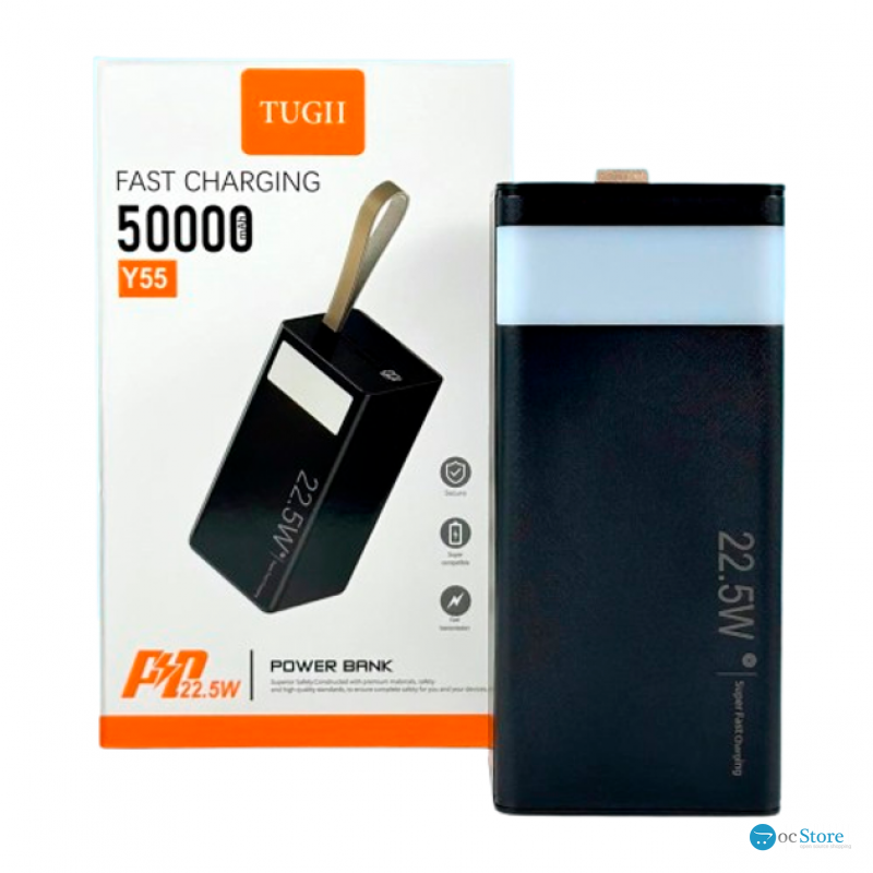 Банк заряду WUW TUGII Y55 50000мАг PD 22.5W black