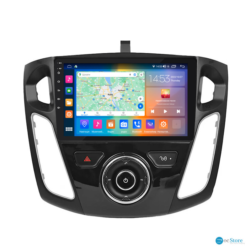 Штатная магнитола Lesko для Ford Focus III 2011-2015 экран 9" 4/64Gb CarPlay 4G Wi-Fi GPS Prime
