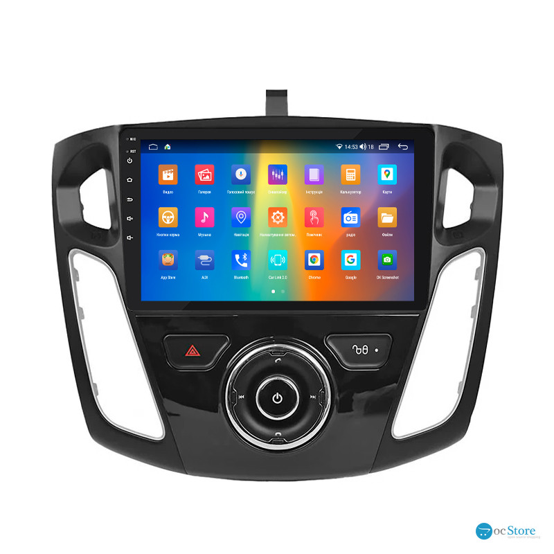 Штатная магнитола Lesko для Ford Focus III 2011-2015 экран 9" 4/64Gb CarPlay 4G Wi-Fi GPS Prime