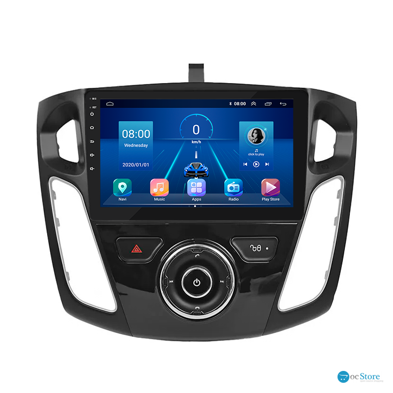 Штатная магнитола Lesko для Ford Focus III 2011-2015 экран 9" 6/128Gb 4G Wi-Fi GPS Top