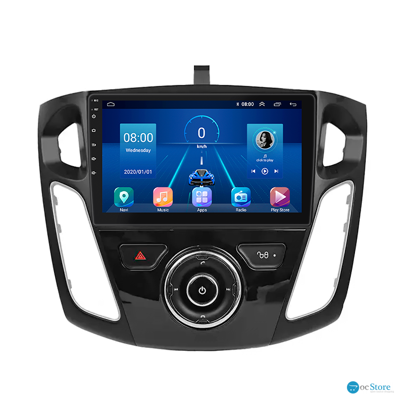 Штатная магнитола Lesko для Ford Focus III Рестайлинг 2014-2019 экран 9" 4/64Gb 4G Wi-Fi GPS Top