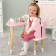 Стіл хмаринка 46х70х40 та стільчик метелик 26.5х26х25, дитячий столик та стілець для малювання/занять, рожевий з білим