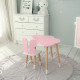 Стіл хмаринка 46х70х40 та стільчик метелик 26.5х26х25, дитячий столик та стілець для малювання/занять, рожевий з білим