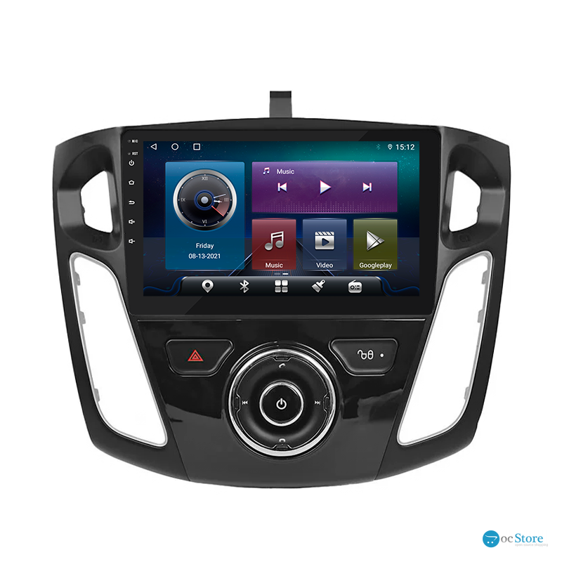 Штатная магнитола Lesko для Ford Focus III 2011-2015 экран 9" 4/32Gb 4G Wi-Fi GPS Top