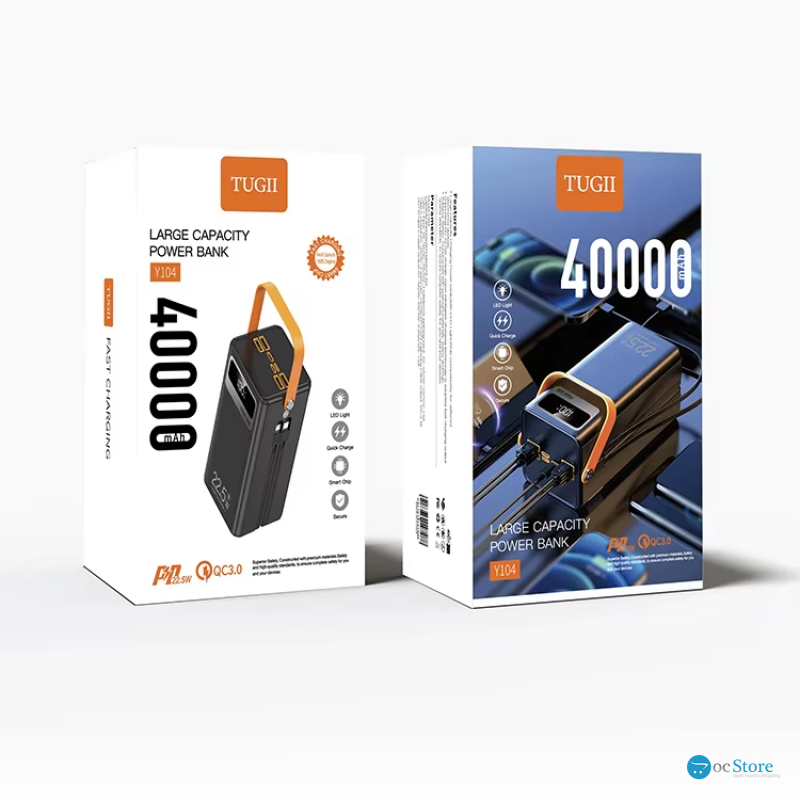 Банк заряду WUW TUGII Y104 40000мАг PD 22.5W black