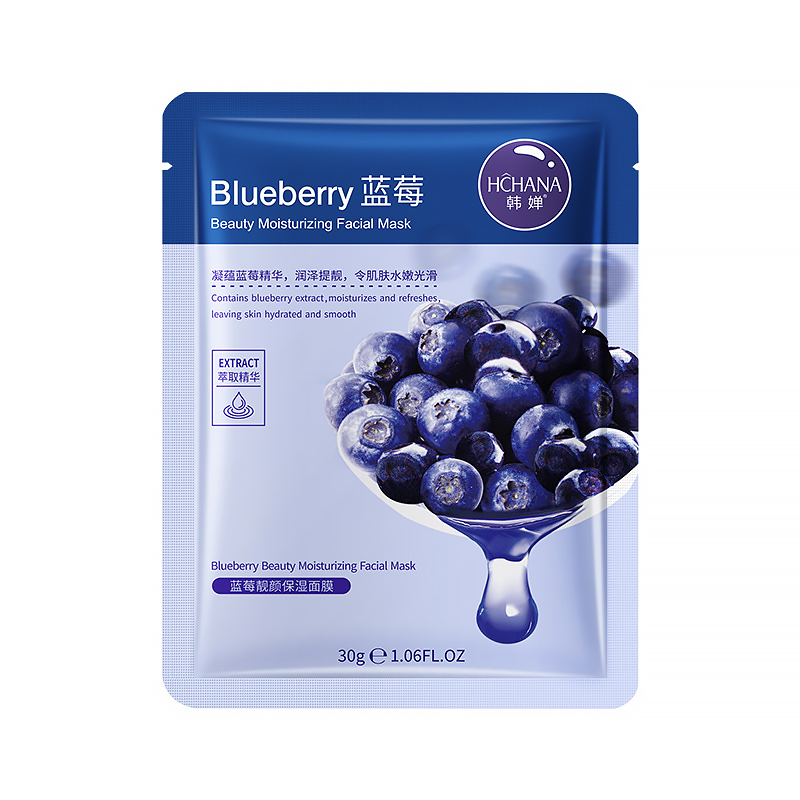 Маска для лица тканевая Hchana Moisturizing Facial Mask Blueberry