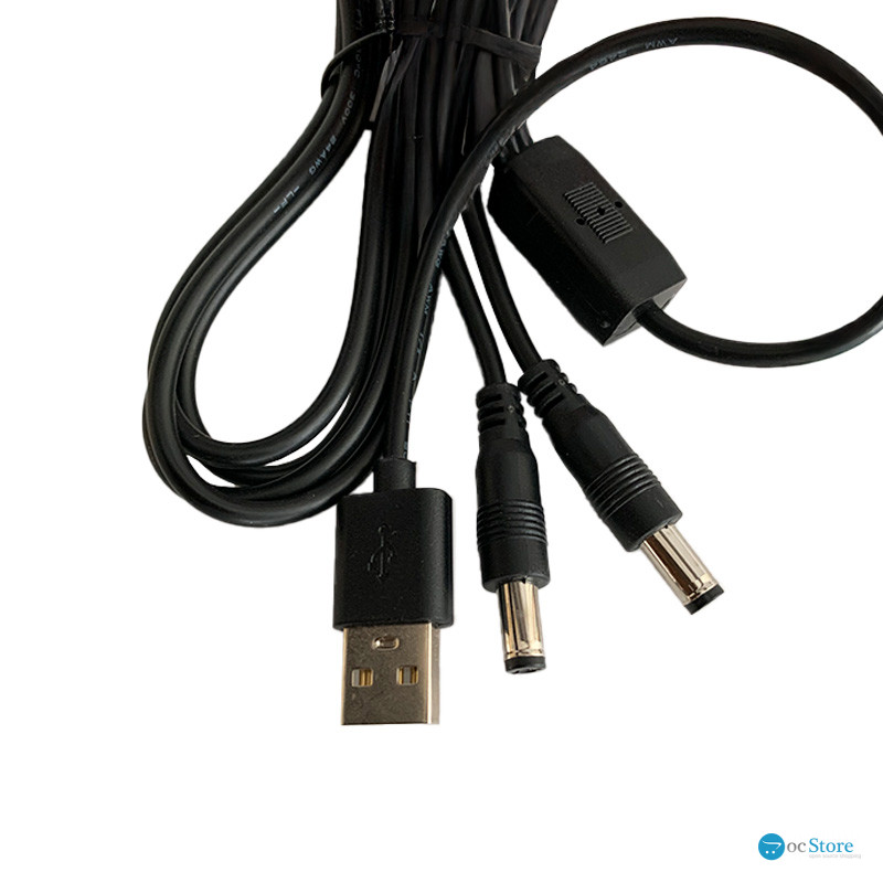 Кабель питания для роутера DC5521 USB-DC 12V 5.5*2.1 мм двойной от Power Banka Шнур для Wifi роутера USB кабель для роутера