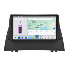 Штатная магнитола Lesko для Renault Megane II 2002-2006 экран 9" 4/64 QLED CarPlay 4G Wi-Fi GPS 360 Prime