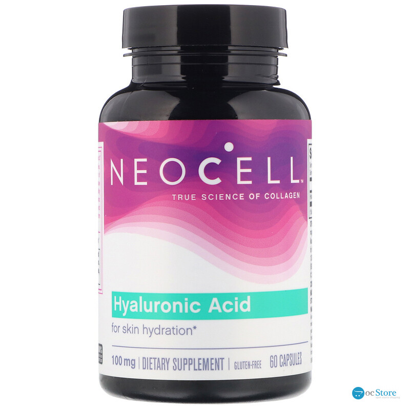 Гіалуронова кислота, зволоження, Hyaluronic Acid, Neocell, 60 капсул