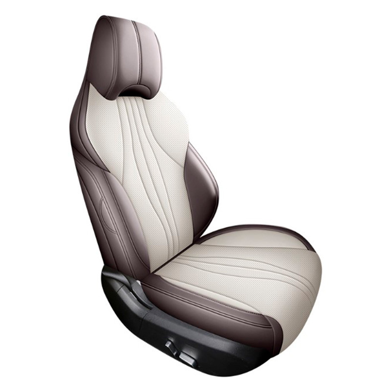 Набор автомобильных чехлов для BYD Song Plus 2024+ полный комплект Dark Brown + Beige