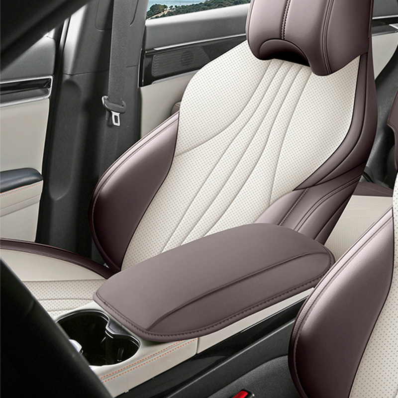 Набор автомобильных чехлов для BYD Song Plus 2024+ полный комплект Dark Brown + Beige