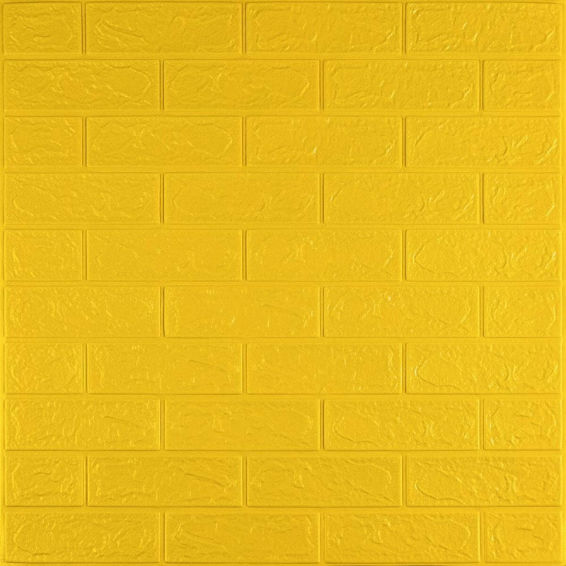 3D панель самоклеюча 700х770х3мм цегла Жовта (010-3) SW-00001894