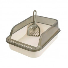 Туалет для кошек с лопаткой Taotaopets 221120 40*28*16 cm Beige